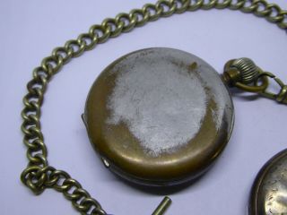 2 x Antique / Vintage Pocket Watches - Hand and Key Winding and Chain 3