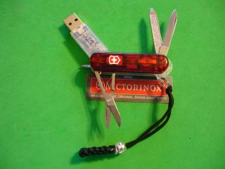 Ntsa Swiss Army Victorinox Pocket Knife Swiss Memory 512mb W/red Led & Pen
