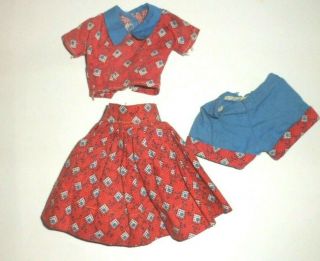 Clone Jill Ginger Doll Clothes Skirt Top Short Set 1950 