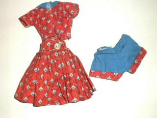CLONE JILL GINGER Doll clothes skirt top short set 1950 ' s button closure 2