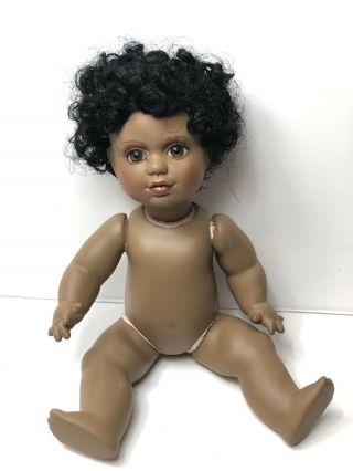 Vintage Black African American Doll All Porcelain Jointed Swivel Head 9” Nude