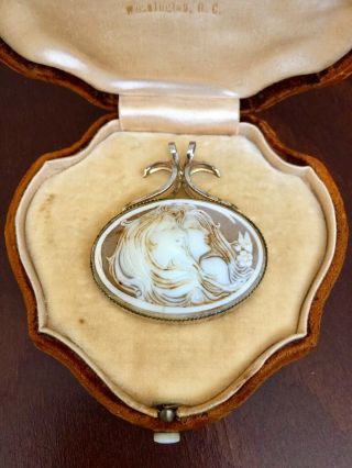 Antique Cameo Pendant Sterling Or Gold?