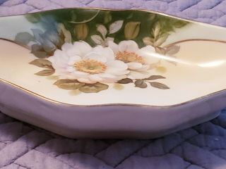Antique Hand - Painted Prussia Royal Rudolstadt Oval Candy Dish 2
