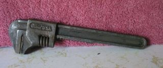 Antique Vintage Ford 8 " Adjustable Wrench Mmade In The U.  S.  A.