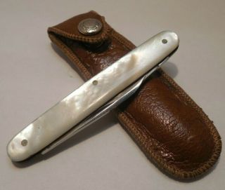 Vintage L.  F & C - Universal 2 Blades - Mother Of Pearl Handle - Pocket Knife,  Case