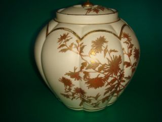 Antique,  Royal Worcester,  Ivory Coloured Ginger Jar,  Circa 1888.