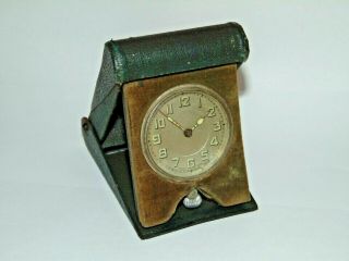 Vintage Folding Cased Portable Swiss Travel Clock