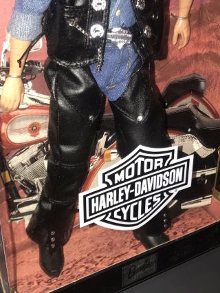 1999 Harley Davidson Barbie Doll Ken Flame Helmet Glasses Bandana Tattoo 25638 7