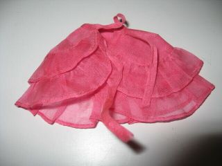 Vintage Barbie Francie Hot Pink Organza Ruffled Cape First Formal Outfit 1260 2
