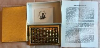 Vintage Smithsonian Small Brass Abacus