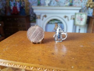Eugene Kupjack Dollhouse Miniatures Sterling Silver Chocolate Pot 1:12