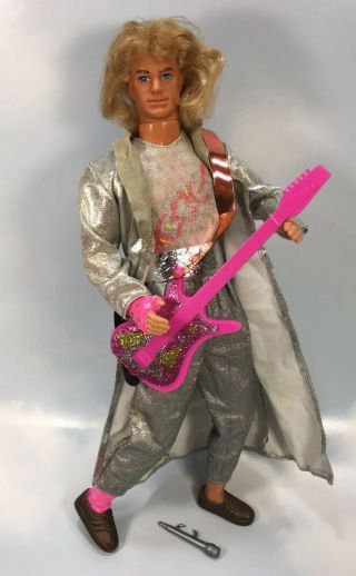 1986 Barbie And The Rockers Ken Doll & Microphone Instrument