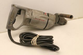 Vintage Antique Milwaukee Corded Drill 1/2 " Chuck 4.  0 Amps 560 Rpm