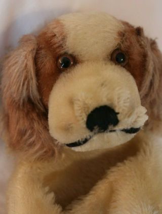 Vintage Mohair Dog Puppet,  Hand Puppet Puppy,  9 1/2 In,  Vintage Dog Puppet Cute