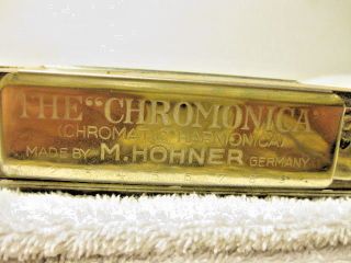 Antique The Chromonica Harmonica Made By M.  Hohner In Germany