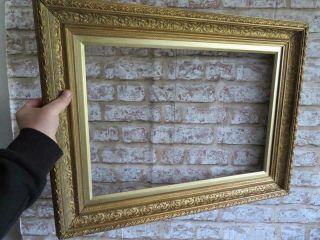 Really Old Picture Frame Gilt Fits A 20 Inch X 14 " Painting