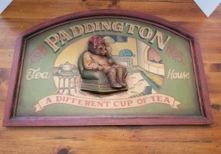 Vintage Look Paddington Tea House Wall Sign