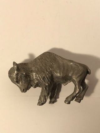 Vintage Radcliffe Pewter American Bison Buffalo Figurine 1992