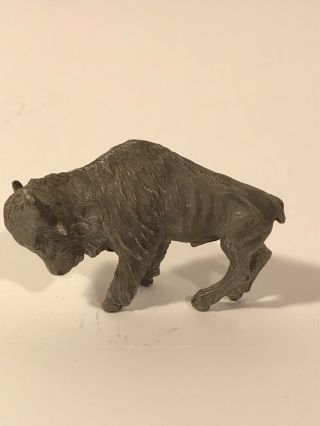 Vintage Radcliffe Pewter American Bison Buffalo Figurine 1992 4