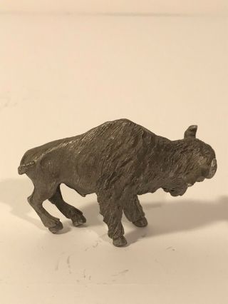 Vintage Radcliffe Pewter American Bison Buffalo Figurine 1992 5