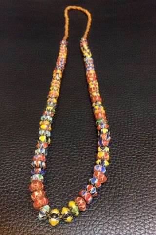 Afghanistan Old Glass Beads Necklace Handmade Antique