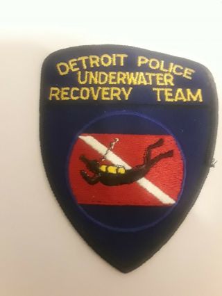 Rare Old Detroit Mi Police Patch Underwater Recovery Team Dive