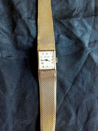 Vintage Schiaparelli Ladies Watch - Gold Coloured Mesh Strap