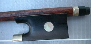 Antique Violin Bow Signed A Renz Dresden Round Perna L 28.  5 " Wgt 48g
