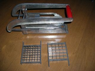 Antique French Fry Cutter,  With 2 Attachments,