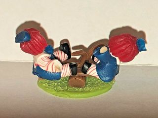 Dollhouse Artist Karen Gibbs Polymer Clay Miniature RAGGEDY ANN & ANDY on SeeSaw 5