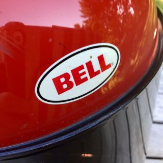 Vintage 1982 BELL TOURSTAR Full Face W/Shield Red Motorcycle Helmet 6 3/4 Size 3