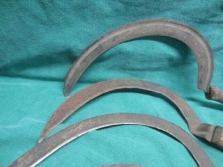 5 vtg/antique Hand Scythe Sickle Grass Weed Sling Blade Cutting Tools 4