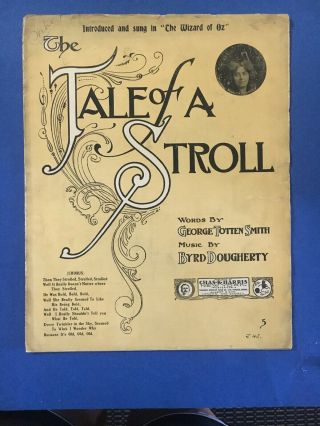 1905 Tale Of A Stroll Large Format Print Byrd Dougherty Antique Sheet Music