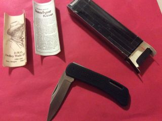 Kershaw Japan Dwo Model 3000 Vintage Single Bladed Knife And Papers