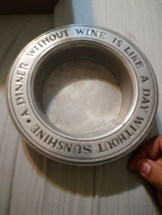 Vintage Wilton Armetale Rwp Pewter Plate Without Wine Columbia Pa