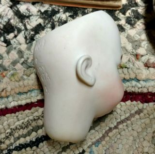 VINTAGE PORCELAIN OPEN MOUTH DOLL HEAD MARKED GERMANY Santa NO EYES 4