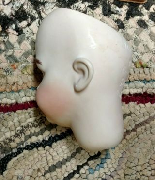 VINTAGE PORCELAIN OPEN MOUTH DOLL HEAD MARKED GERMANY Santa NO EYES 6