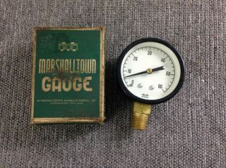 Vintage Antique Industrial Gauge Steam Punk Marshalltown 2 " Diameter Iowa