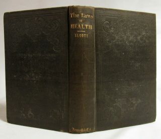 Antique 1860 The Laws Of Health Homeopathic Medicine Alcott Victorian Medical