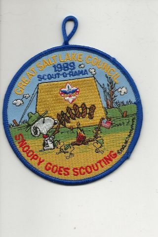 Snoopy Patch - Great Salt Lake Council - 1989 Scout O Rama - Boy Scout Bsa 6 - 5