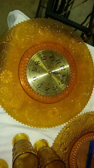 Antique Amber Tiara Clock,  Slightly