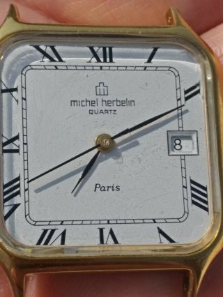 Vintage Michel Herbelin Quartz Watch,  Face Only,  No Strap.  Model Number 8841,  Ma