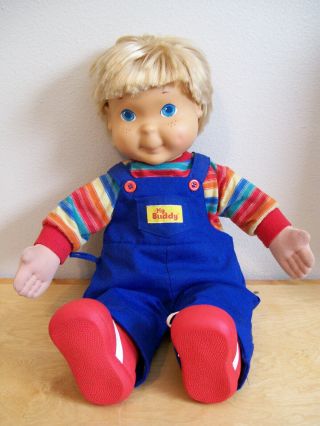 Vintage 1986 Hasbro My Buddy Boy Doll Blonde Hair/red Shoes