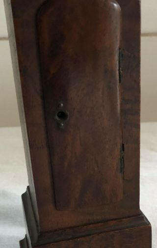Vintage Treen Wooden Longcase Grandfather Clock POCKET WATCH HOLDER CASE 4