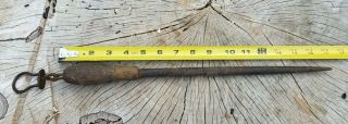 Antique 16 " Knife Sharpener 19th Century Hone Steel Rod