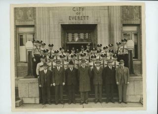City Of Everett Washington,  Portrait Of Detectives And Police Officers C1940 