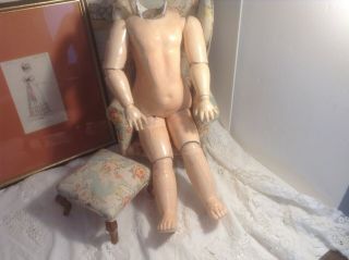 21 - 1/2 " Antique Composition Ball Jointed Doll Body - Needs Attention
