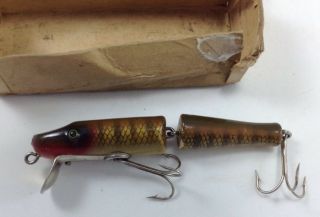 Vintage Paw Paw Jointed Rainbow Trout Fishing Lure 3306 Saltwater Wood Bait
