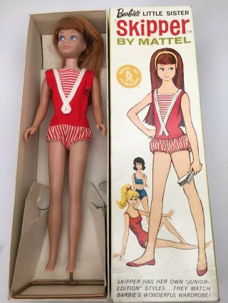 Vtg 1963 Skipper Doll Barbie 