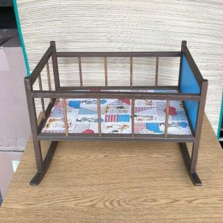 Vintage Holly Hobby Wooden Doll Crib Bed